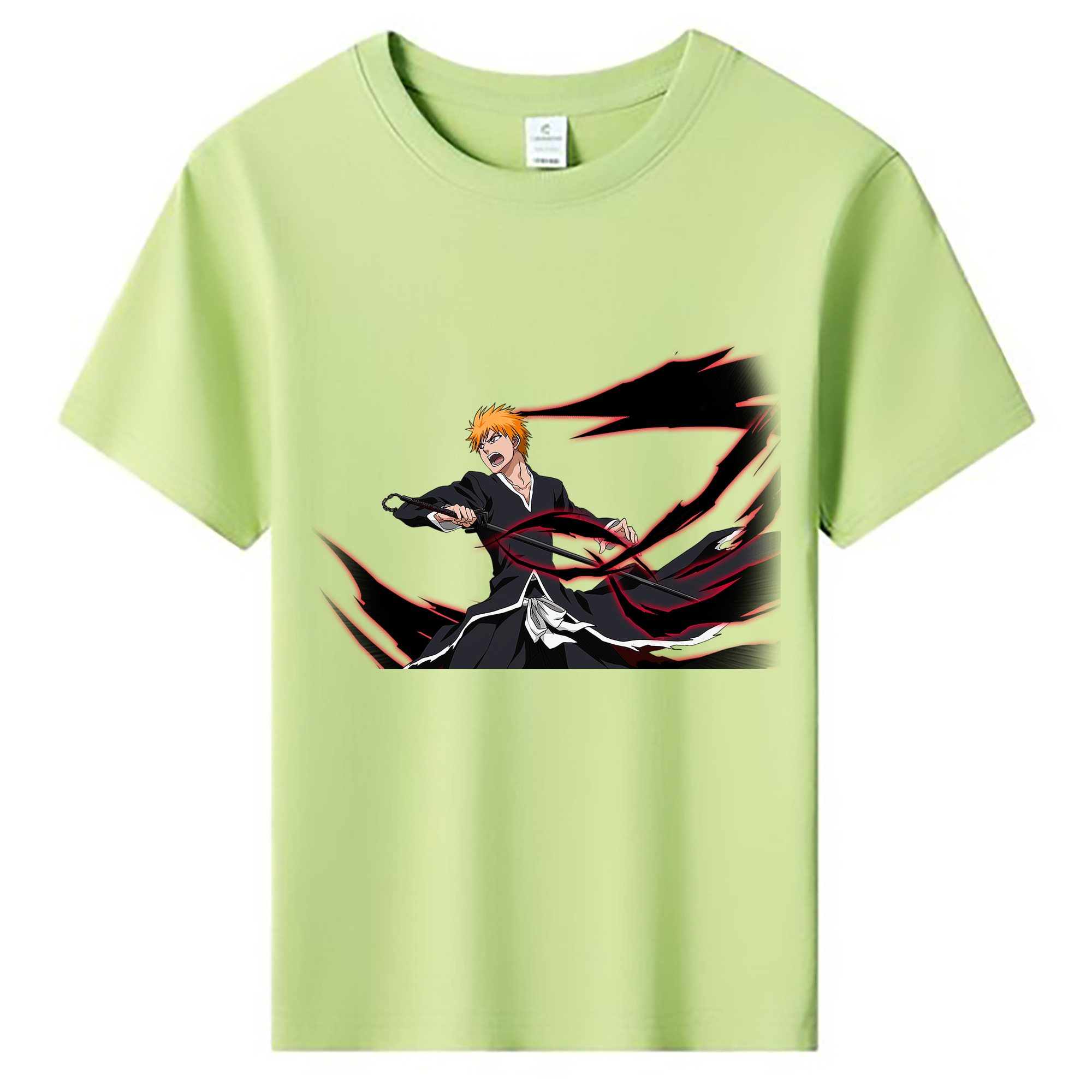 （画像用） ブリーチ 黒崎一護（くろさき いちご）BLEACH Kurosaki Ichigo 綿100％キッズTシャツ（フロントプリント）